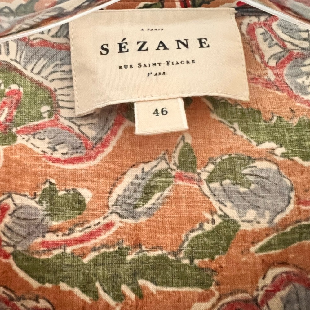 Sézane Women’s Floral Shirt Size EU46 CAD L or XL